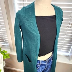 LuLaRoe Green Cardigan Long Sleeve Sz XS